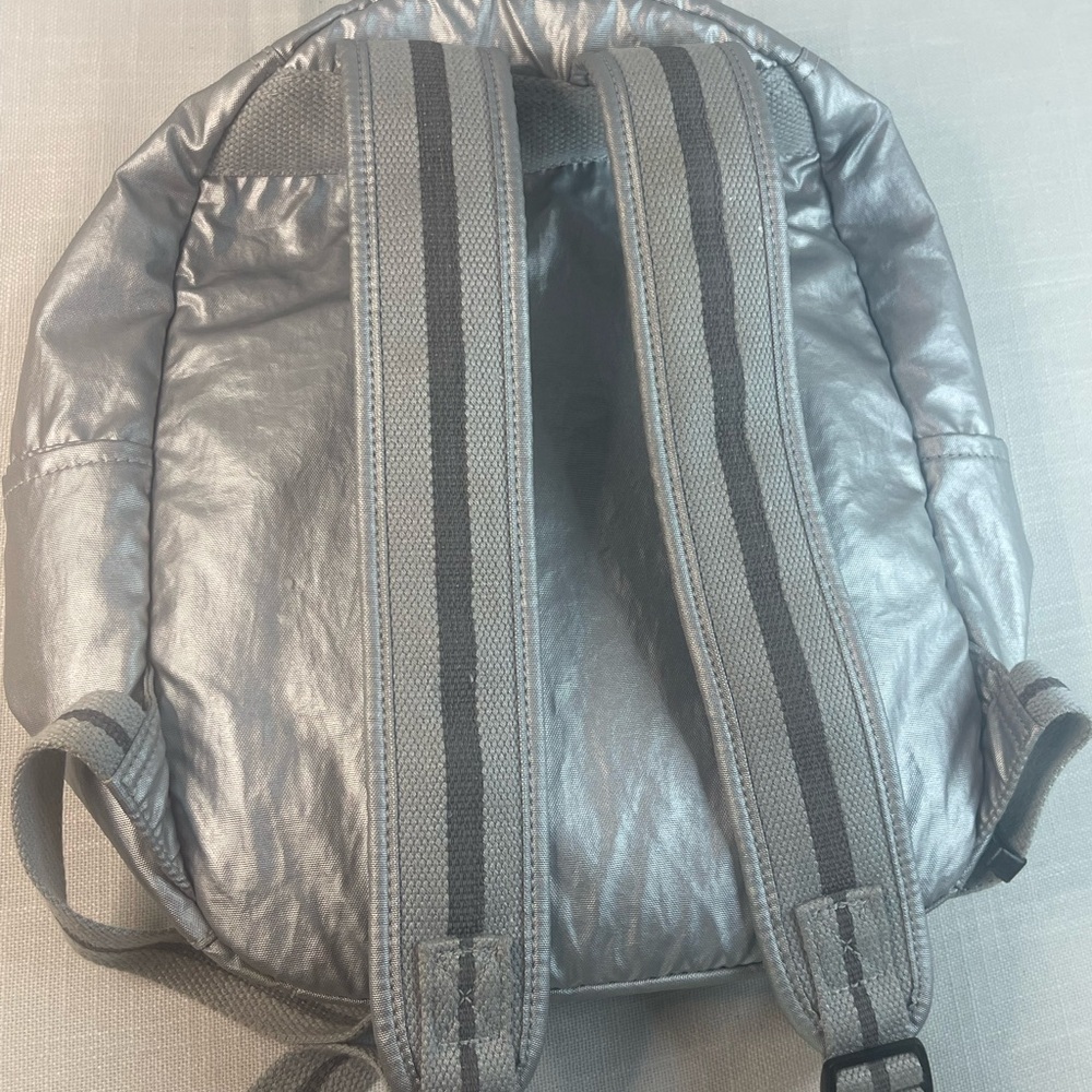 Kipling Metallic Silver Backpack - image 7